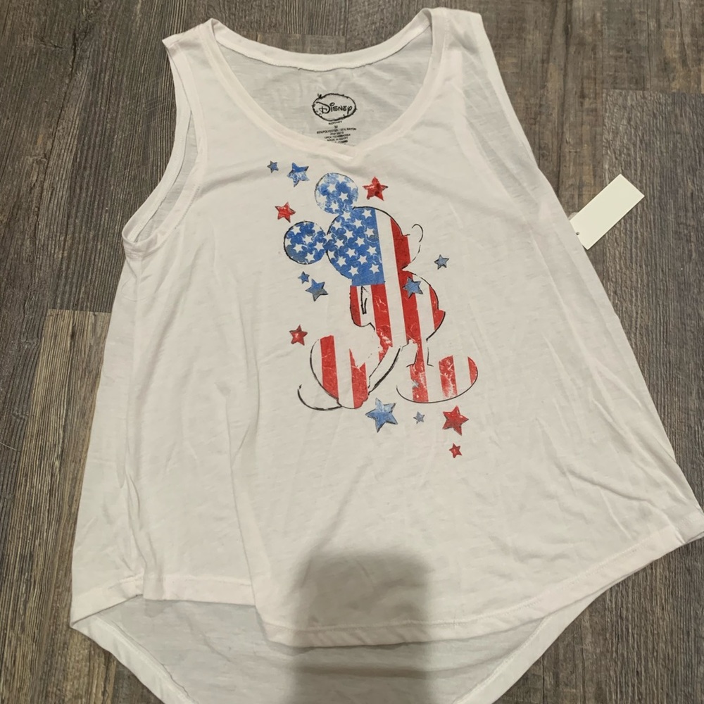DISNEY Mickey Mouse Patriotic Stars and Stripes Tank Size Medium - NWT